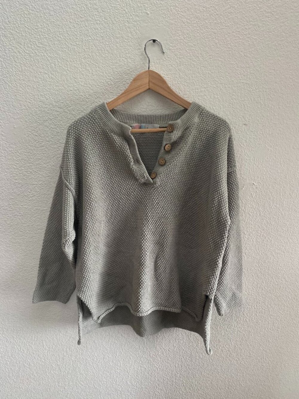 Free People FP Beach Hailee Waffle Knit Shirt Top Size XS Extra Small OB1083246